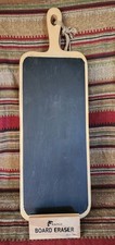 Large Wood Charcuterie Cutting Serving Board W Chalkboard Inset, Eraser, Hanger