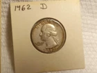 NICE 1962 D US QUARTER IN VERY GOOD CONDITION 90 % SILVER FREE SHIPPING