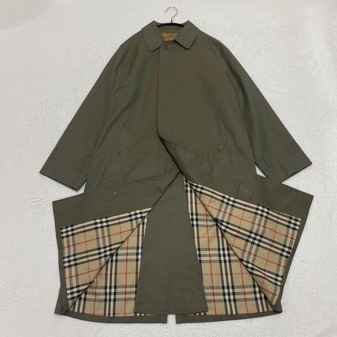 Burberry Single Sleeve Balmacaan Coat Nova Check Iridescent Size 170 For Men thumbnail 16