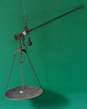 VECCHIA BILANCIA PESA STADERA FERRO BATTUTO ROMANO IN FERRO BATTUTO 6 KG. DG30