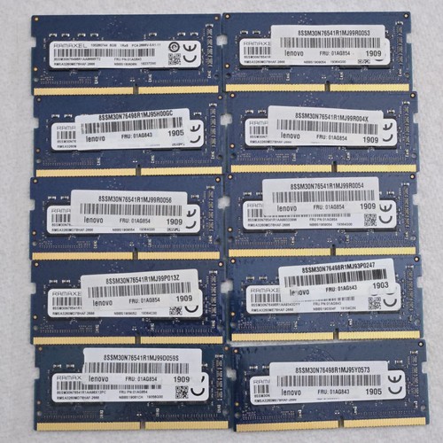 Lot of 10 RAMAXEL 8GB DDR4-2666 Laptop RAM. 80GB Total. Tested Good.