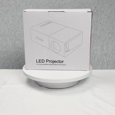Portable LED Projector 1080P Support Mini Home Theater Multimedia Player White