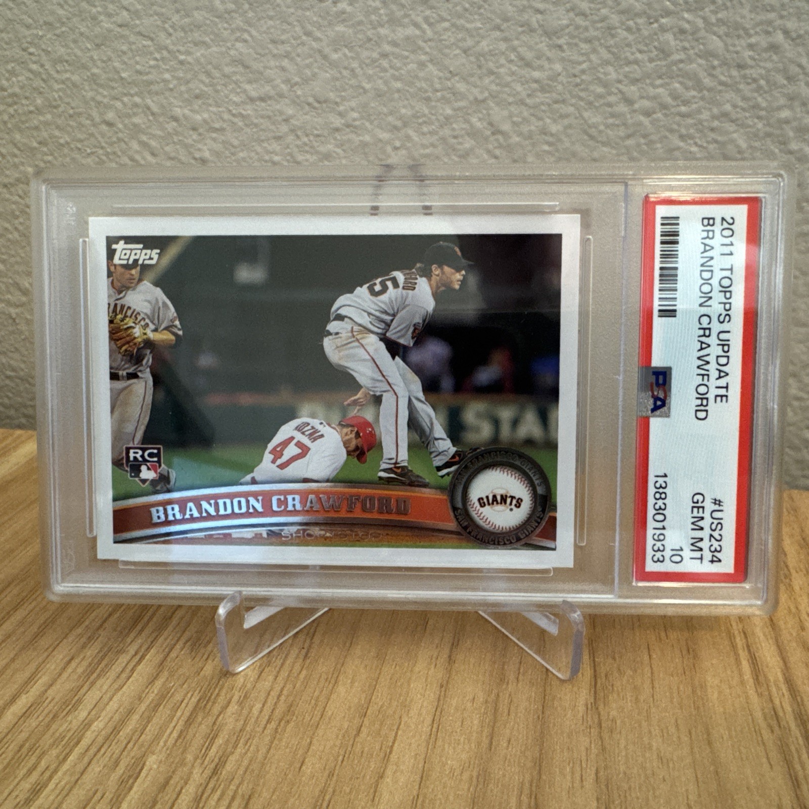 2011 Topps Update Series Brandon Crawford #US234 (RC) PSA 10 SF Giants