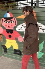 R.M.Williams Droughtbreaker Herren Kurz Reitmantel Braun Oilskin Cotton Gr.L