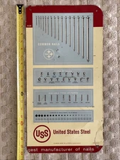 Vintage USS United States Steel American Quality Nails Advertising Display Sign