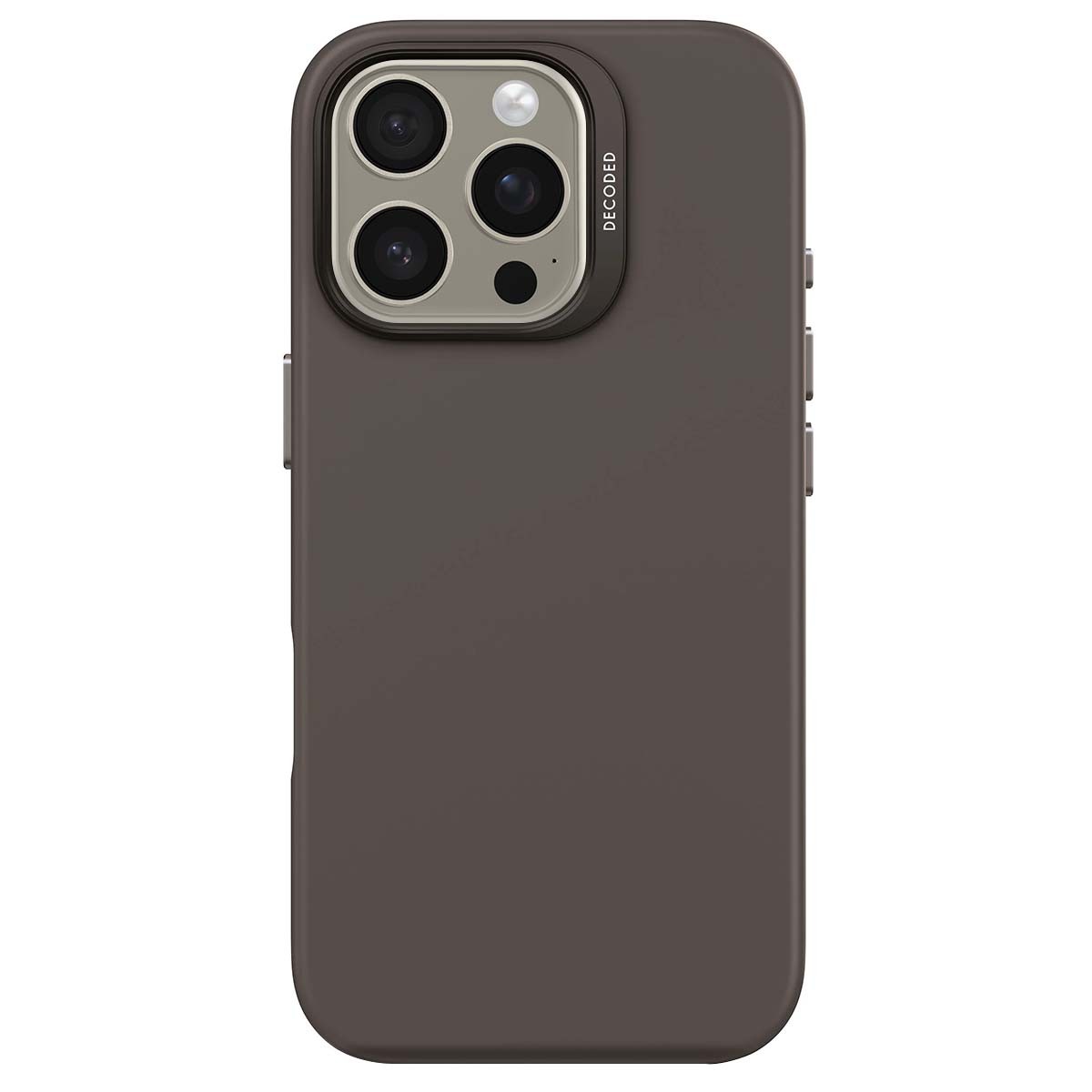 Coque en silicone antimicrobien pour iPhone 16 Pro Decoded noir