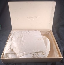 8 Antique Handmade Baby Clothing Lot Christening Gown Bonnet Embroidered Layette