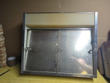 Vintage Industrial Chrome Metal Recessed Mirror Medicine Cabinet