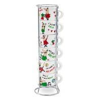 Bialetti L'Omino Italiano Set Multicolore Ceramica Espresso 6 pz TAZZ202