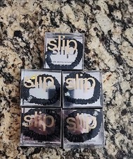 Slip: Pure Silk-Skinny Scrunchie Black Anti Crease  Anti Breakage  Lot Of 6