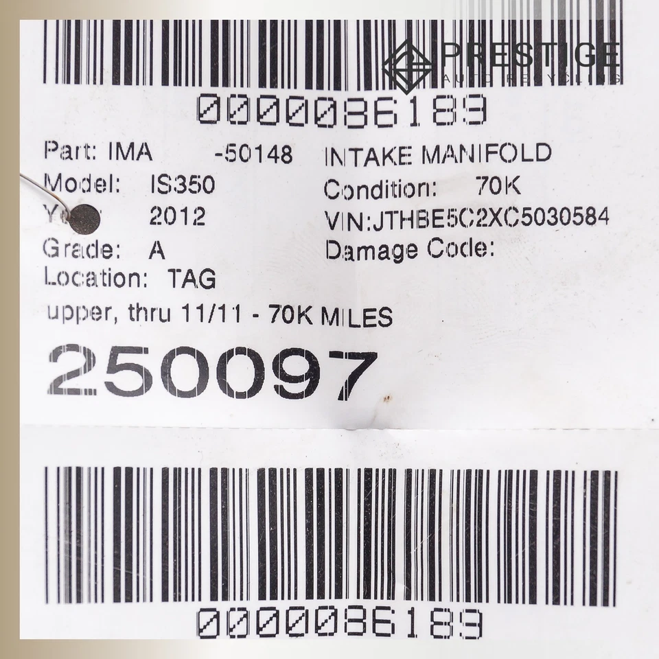 2013-2018 LEXUS IS350 IS300 RC350 EC300 Engine Intake Manifold 3.5L 17190-31170 - Image 4 of 4