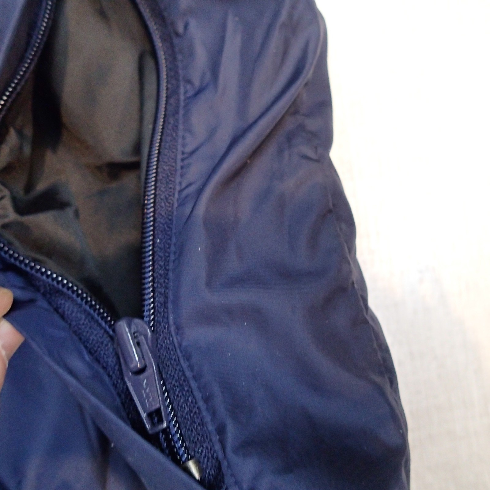 Ralph Lauren Polo Sport Vintage Navy Hooded Windbreaker zip Jacket coat size L thumbnail 9