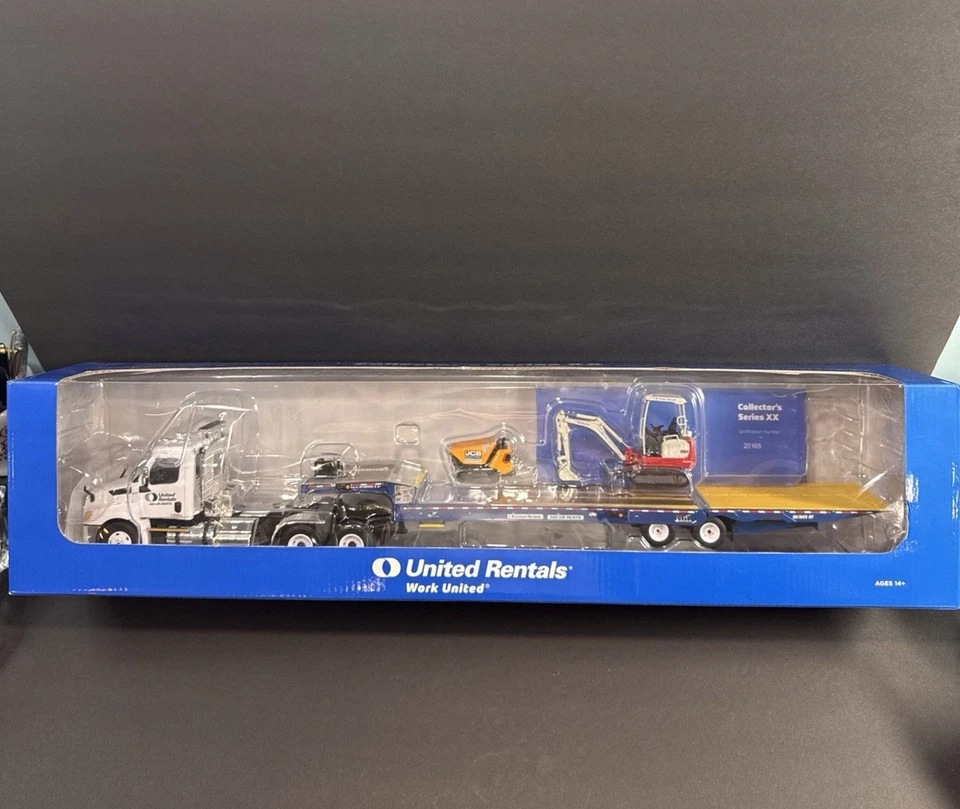 United Rentals First Gear Freightliner Tractor Trailer W Equipment 19-4321 - Image 2 of 4