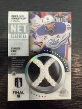 🔥Evander Kane 2025 NHL Stanley Cup Final Net Cord /25 SP Game Used Oilers RARE