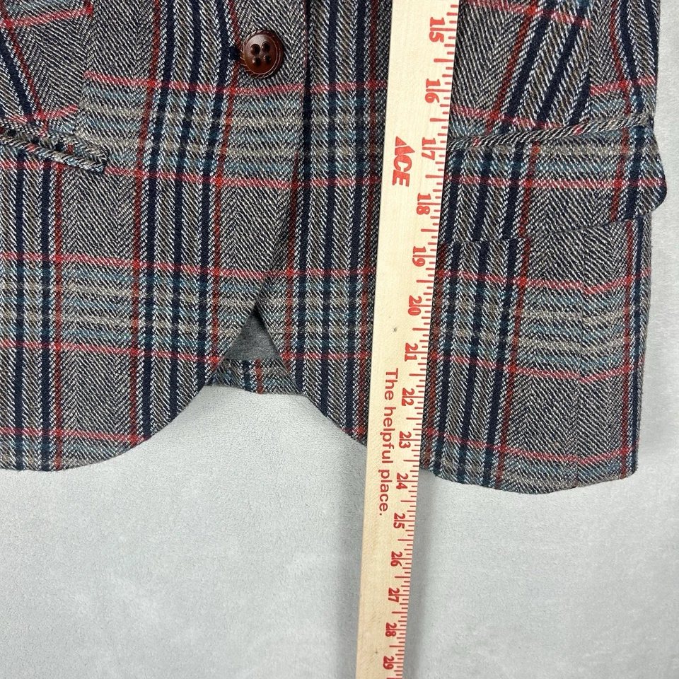 Blazer de Colección Esprit a Cuadros Para Mujer Gris Mezcla de Lana Talla 6 Carrera Y2K Academia Foto 4 de 4