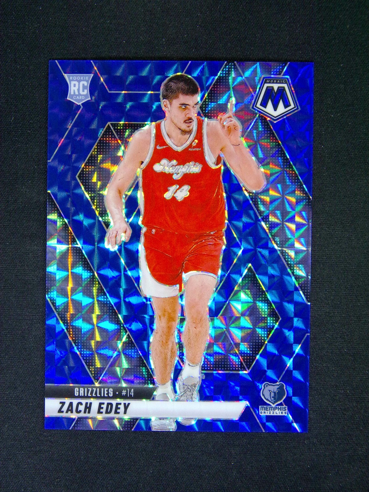 2024-25 Panini Mosaic Zach Edey #248 RC Rookie Blue /199