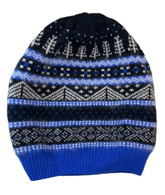 Paul Smith Men's Wool Angora Signature Fair Isle Intarsia Beanie Hat (O/S) EUC