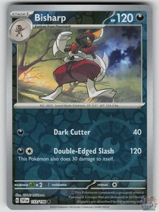 Bisharp 133/198 Scarlet & Violet Base Set Reverse Holo