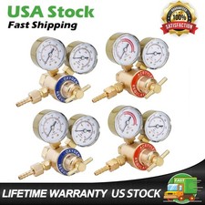 Pack of 4 Oxygen and Acetylene Regulators Welding Gas Gauges CGA540 and CGA200