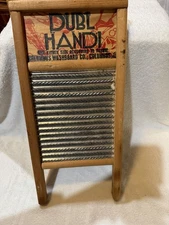 Dubl Handi metal scrub surface washboard made by the Columbus Washboard Company