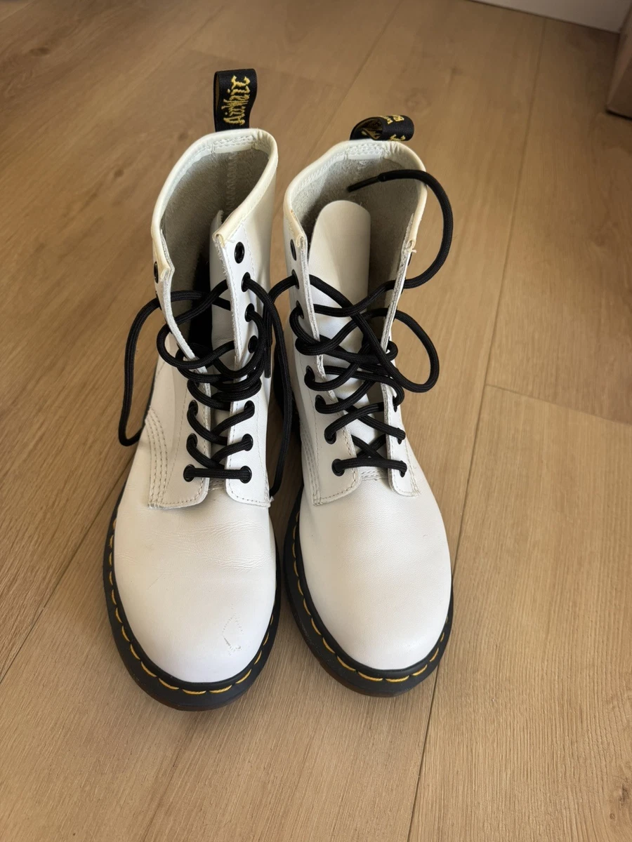 White Dr. Martens Size US 4 (women’s 5) White Combat Boots Dr. Martens White Shoes for Women for sale | eBay main image 4