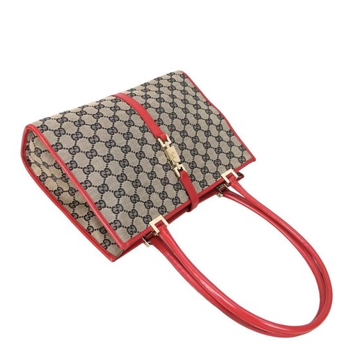 GUCCI Jackie GG Canvas Black Shoulder Bag Vintage Japan