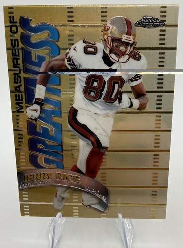 Jerry Rice #MG3 1998 Topps Chrome Measures of Greatness card