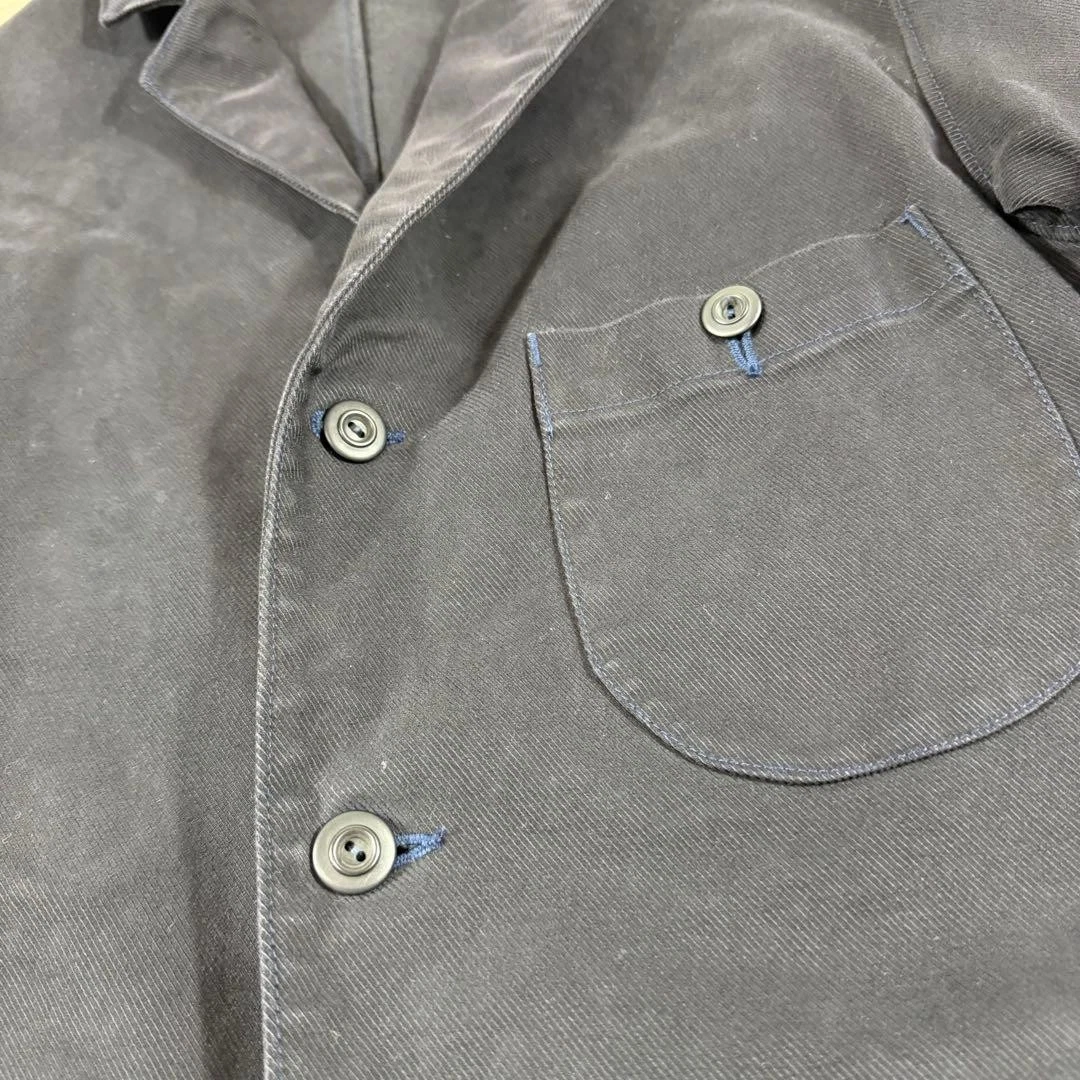 45rpm Cotton Tailored Jacket Navy R Embroidery Men’s Excellent condition JPN image 3