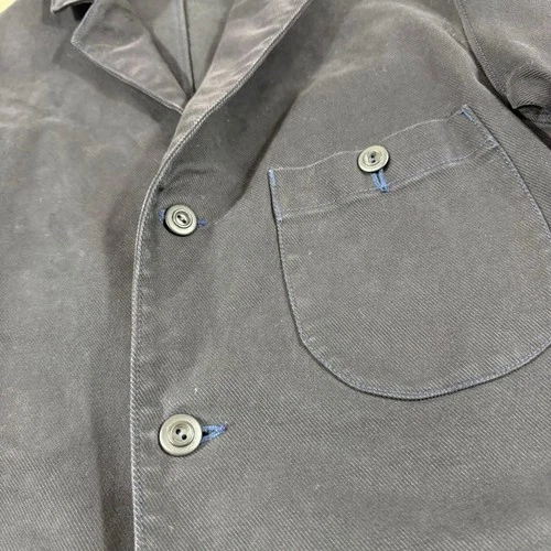 45rpm Cotton Tailored Jacket Navy R Embroidery Men’s Excellent condition JPN image 3