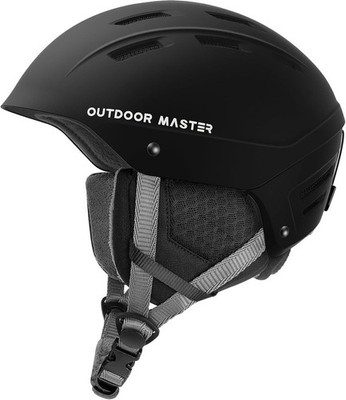 Outdoormaster Helm Skifahren Kelvin II Schwarz Unisex Vented Mit Futter Ablösbar