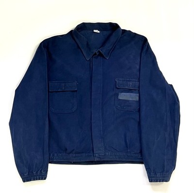 Vintage Italian Moleskin Jacket by Adda Size 68 Navy Blue Workwear