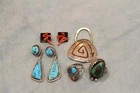 Vintage Estate Lot Southwestern Turquoise Sterling Silver Coral Jewelry Ring