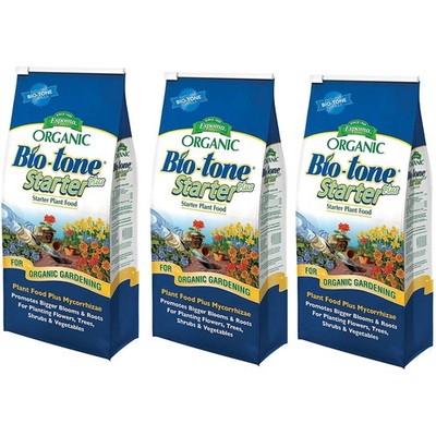 Espoma Organic Bio-Tone Starter Plus 4-3-3 Starter Plant Food, 4lbs, Pack of 3