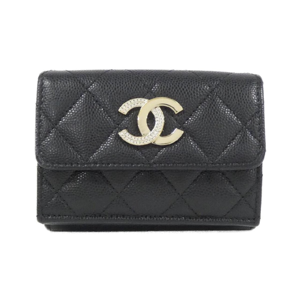CHANEL AP4173 Leather Wallet with Card Slots and Zip Closure