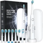 Electric Toothbrush Sonic with Travel Case, Rechargeable 8 Brush Heads 2-Year