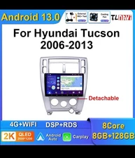 Hikity 8 Core 4+128GB Android Car Stereo for Hyundai Tucson 2006-2013.