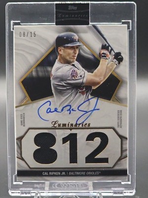 2022 Topps Luminaries Hit Kings Cal Ripken Jr. Auto 8/15 Relics Jersey Match 🔥 
