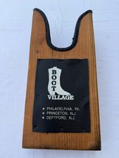 Vintage Wooden Boot Jack Rustic Puller Shoe Remover Boot Village Advertising
