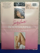 Vintage Jaclyn Smith Bodyshaper Pantyhose Size D Navy Long Line Firm Control Top
