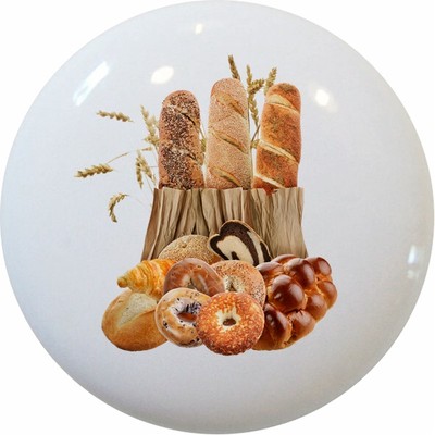 Bread Bakery Bagel Cabinet DRAWER Pull KNOB Ceramic