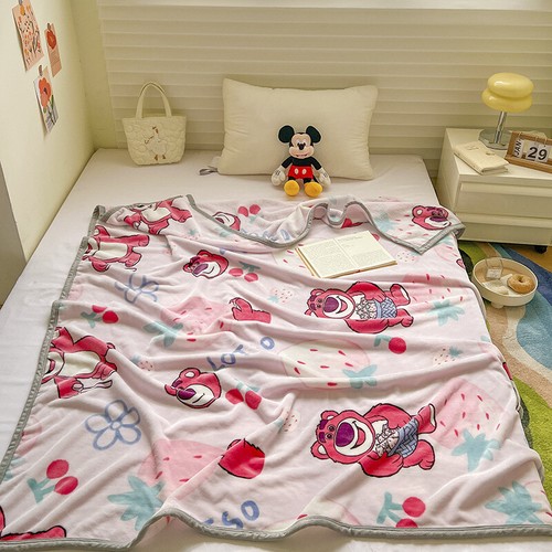 Disney Throw Blanket Stitch Kid Thickened Milk Velvet Blanket Pooh Lunch Blanket - Picture 19 of 28