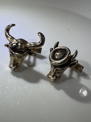 HOLY COW! Bum Steer! MidCentury  CuFFlINKS!!!