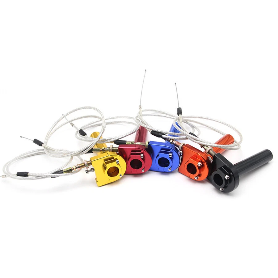 Aluminum Throttle Turn Grip Quick Twister+Cable For Motorcycle 22mm Handlebar - Image 2 of 3