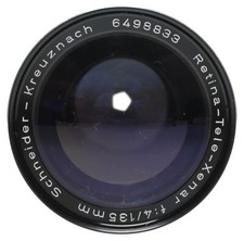 Schneider Kodak Retina-Tele-Xenar f:4/135mm Reflex Mount Camera Lens
