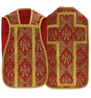 Red Roman Fiddleback Chasuble with stole "Angels" Vestment Casulla Roja RC60