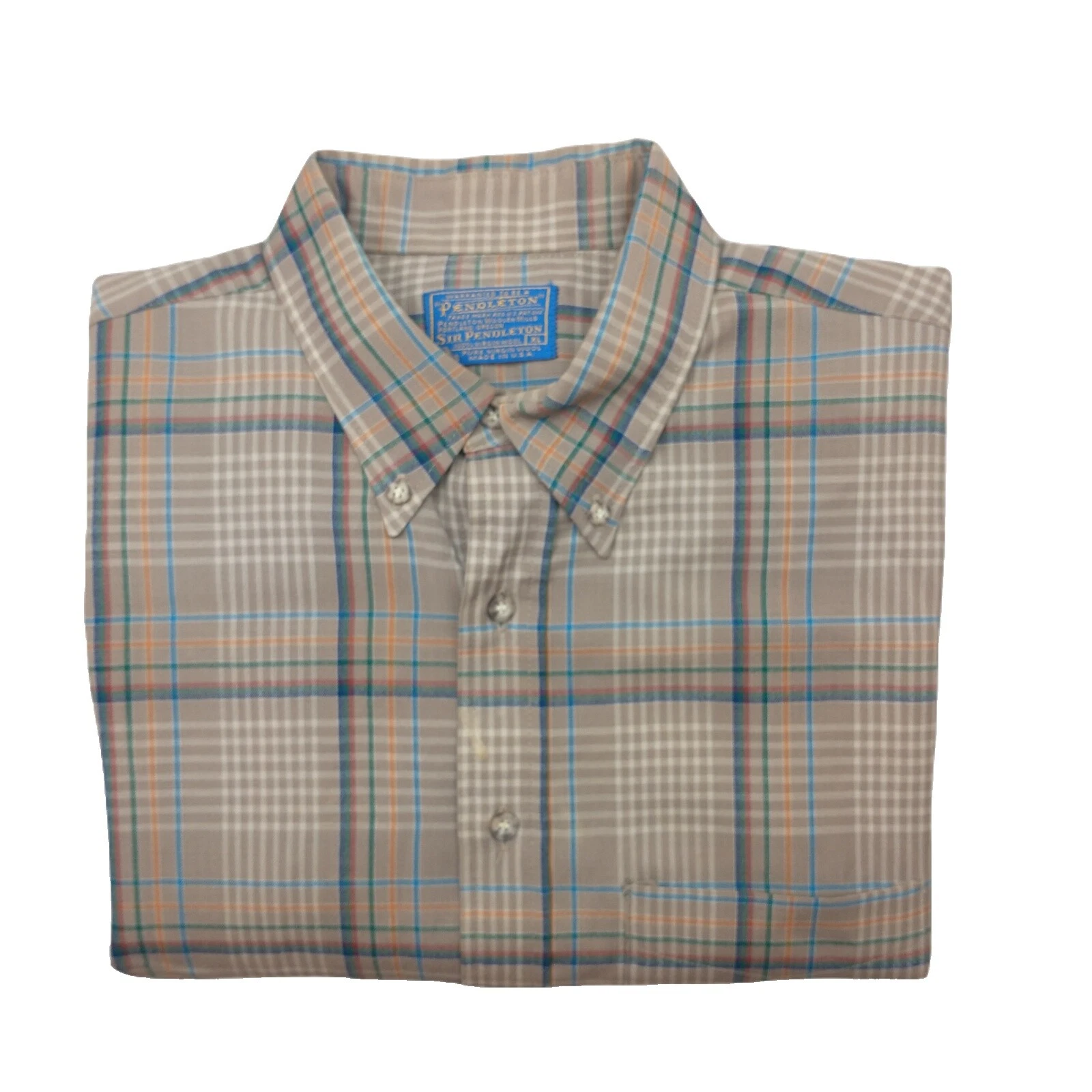 Pendleton Solid Wool Casual Button-Down Shirts for Men