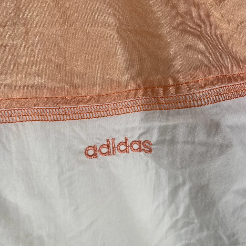Vintage Adidas Jacket Womens 10 White Pink 80s 90s Windbreaker Abstract - Image 3 of 4