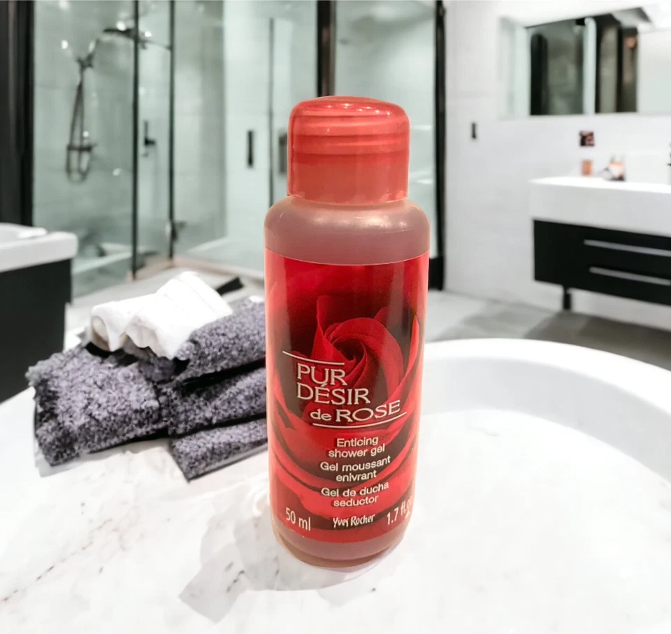 Lote de 4 geles de ducha Yves Rocher Pur Desir de ROSE, LAVANDE, LYS & LILAS 1,7 OZ Foto 4 de 4