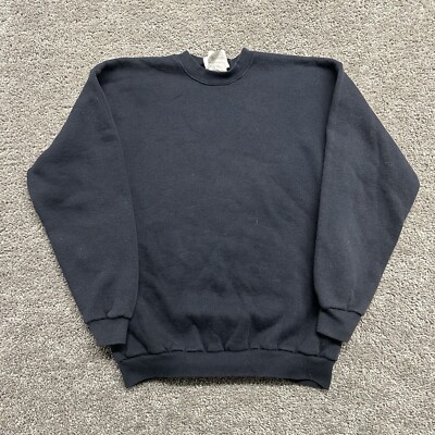 Vintage 80s 90s Brittania Levis Strauss Blank Black Crewneck  Large L Made in US