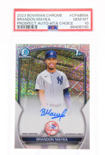 BRANDON MAYEA 2023 Bowman Chrome RC 1st Autograph HTA Choice /150 NYY PSA 10 GEM